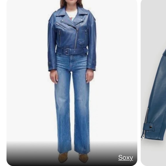 Maje Women's Blum Leather Biker Jacket size 2 - Picture 2 of 8